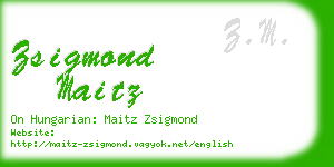 zsigmond maitz business card